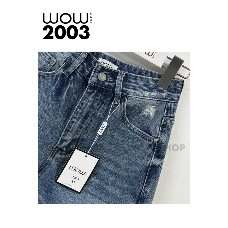 กางเกงขาสั้นสามส่วน เอวสูง ปลายขาตัด แต่งขาด #WW2003 - รูปที่ 7