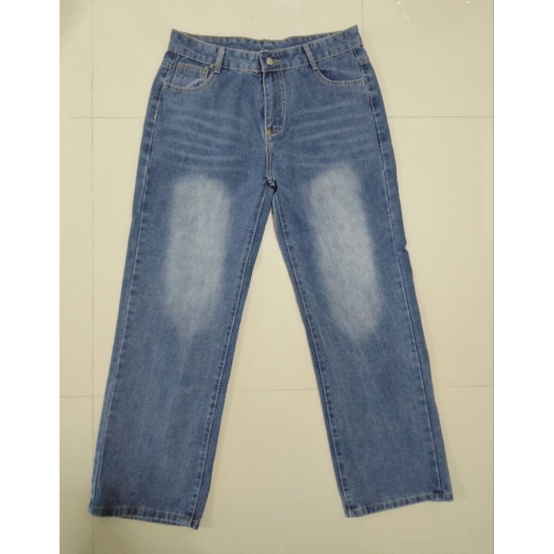 กางเกงยีนส์ เอวสูง Baggy Jeans (Belin Star) มือหนึ่ง