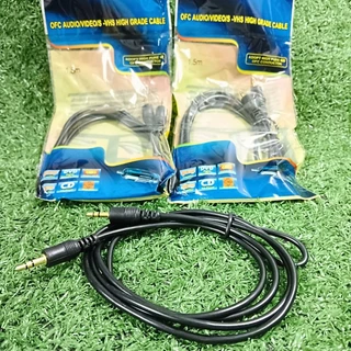 สายสัญญาณเสียง 3.5 มม.ตัวผู้-ตัวเมีย สายaux 3.5 มม ยาว 30ซม. มีหัวตรง สีเงิน สีทอง สเตอริโอpj392