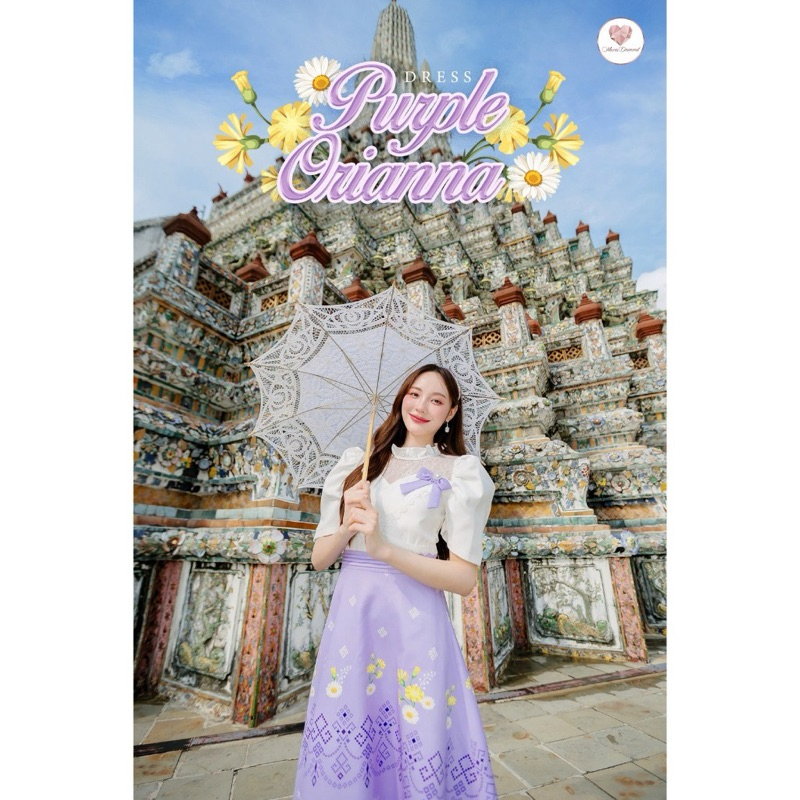 🏷️ MARIA DIAMOND พร้อมส่ง ✅ SIZE M PURPLE ORIANNA DRESS [ DD04M ]
