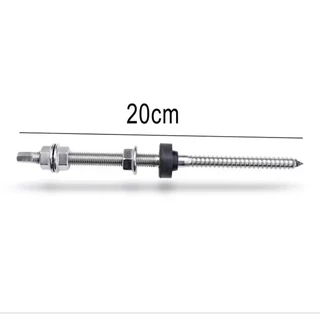 ขายึดรางสำหรับหลังคากระเบื้องลอนคู่ SOLAR CELL L - feet Hook hanger bolt ขนาด10M×200mm