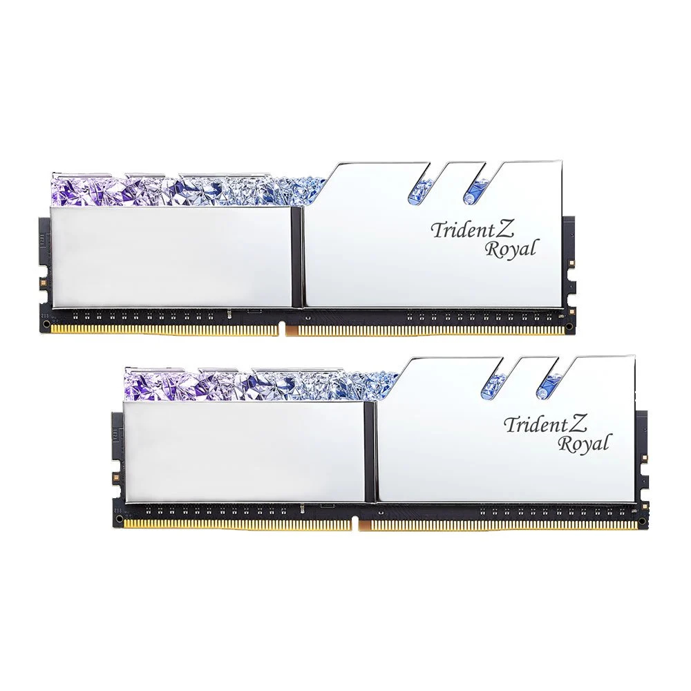 16GB (8GBx2) DDR4 3600MHz RAM  G.SKILL TRIDENT Z ROYAL RGB  ไม่มีกล่อง ใช้งานปกติ ประกัน lifetime