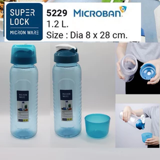 Super Lock รุ่น 5229 ขวดน้ำพลาสติก ความจุ 1200 มล.ขวดน้ำ กระบอกน้ำ ขวดใส่น้ำ ปราศจากสารก่อมะเร็ง (BPA Free)