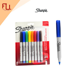 Ultra fine permanent 0.3มิล ปากกามาร์คเกอร์ sharpie บรรจุ 8ส…