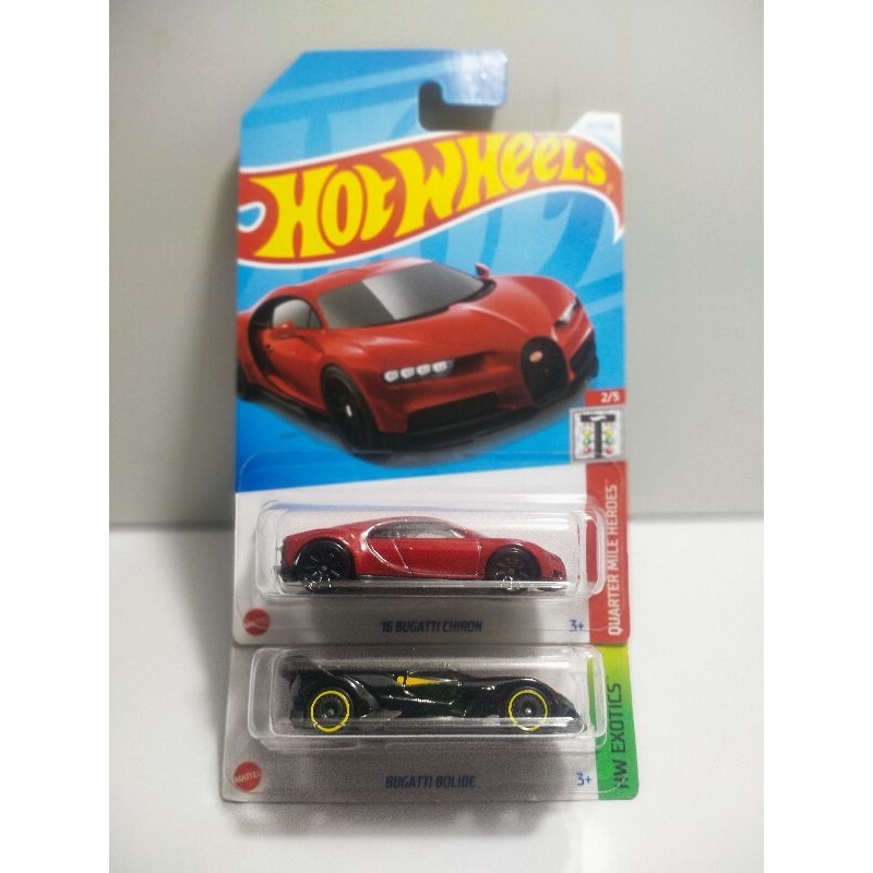 Hot wheels 16' Bugatti Chiron, Bugatti Bolide เหมาสองคัน