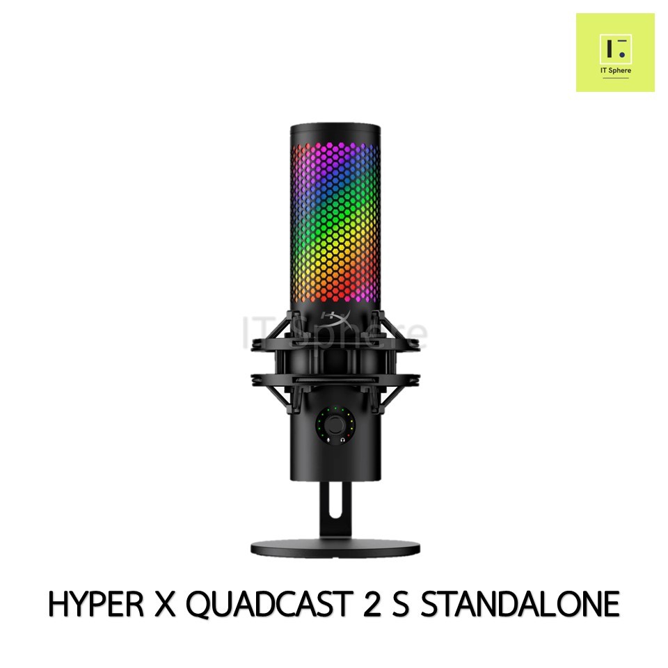 ไมค์ HYPER X QUADCAST 2 S STANDALONE  MICROPHONE 9A273AA MIC ไมโครโฟน USB ตั้งโต๊ะ