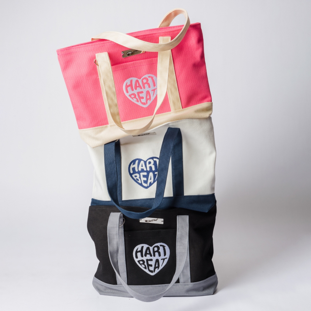 Hartbeat - Canvas Tote Bag  22 Oz กระเป๋าแคนวาส ซับในผ้าไนล่อน