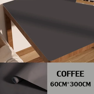 (60 x 300cm) วอลเปเปอร์สีพื้น สติ๊กเกอร์แปะโต๊ะ กาวในตัว ขนาดกว้าง pvc wallpaper