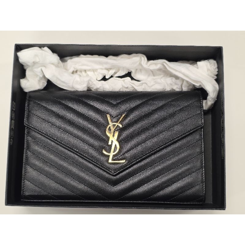 กระเป๋า ysl woc 9" ดำ อะไหล่ทอง มือสอง สภาพดี