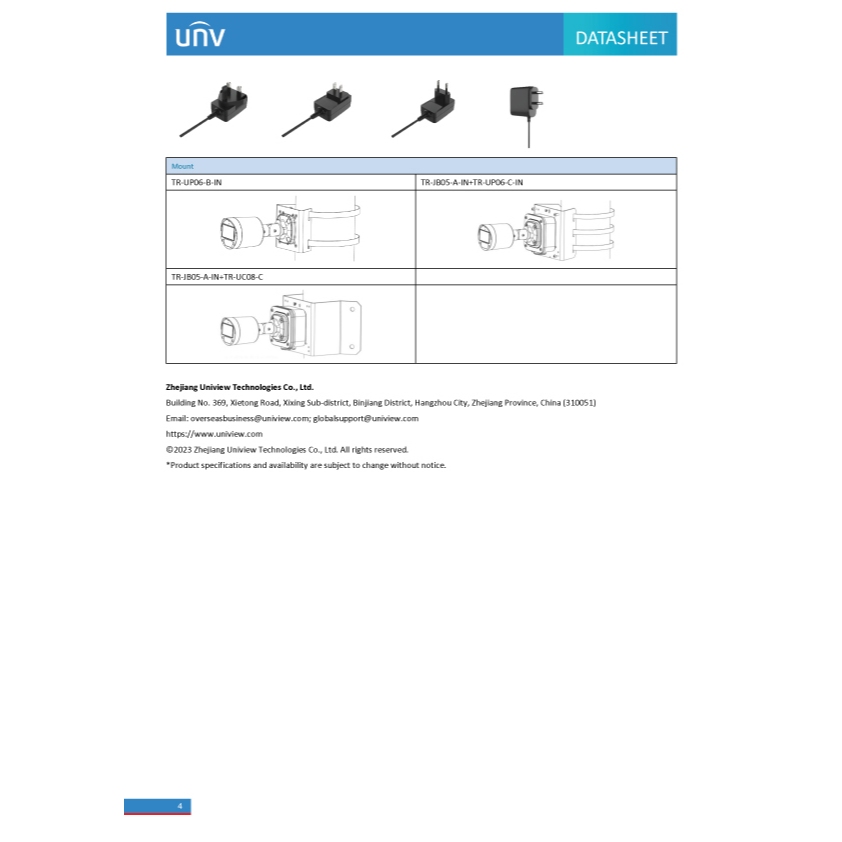 กล้องวงจรปิด UNV รุ่น UAC-B112-AF28-W 2MP ColorHunter Fixed Warm Light Bullet Analog Camera