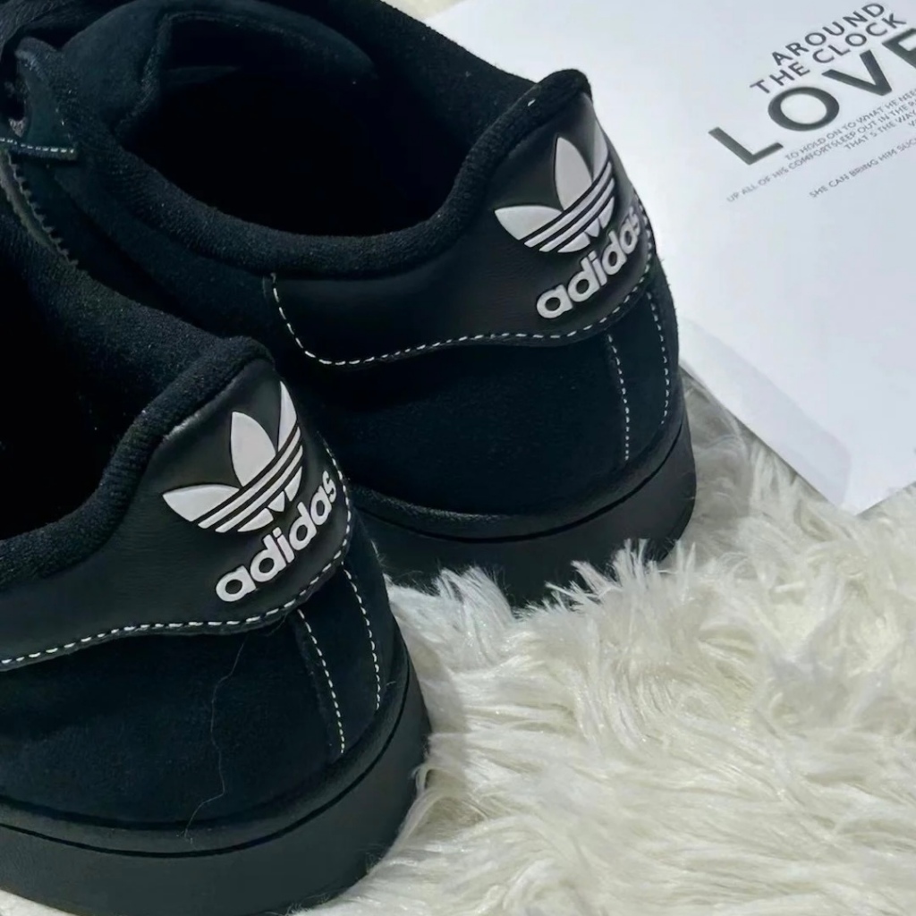 [ ของแท้💯 ]รองเท้า Campus 00S กันลื่นสสีดำแฟชั่นย้อนยุค  Unisexรองเท้าขนมปัง