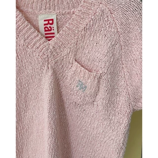 Rally RM V Knitted Crop - เสื้อ Crop แขนสั้นคอวี