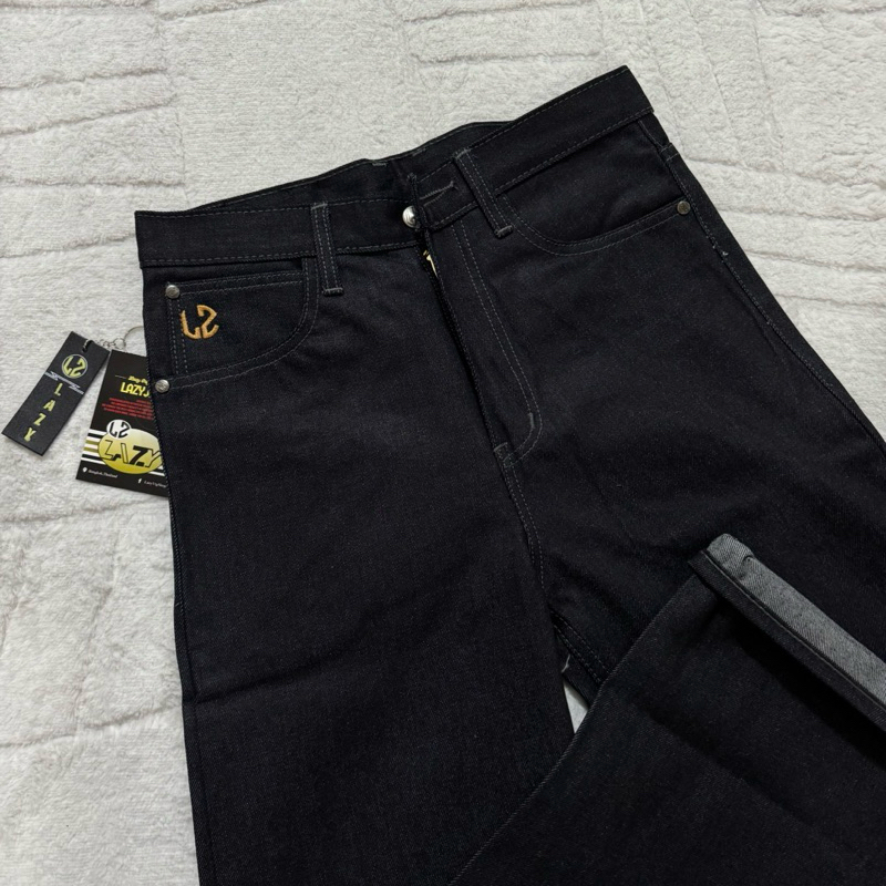 กางเกงยีนส์ Lazy ผ้าดิบ 14 ออน ดีเทลใหม่ (แถมป้าย)