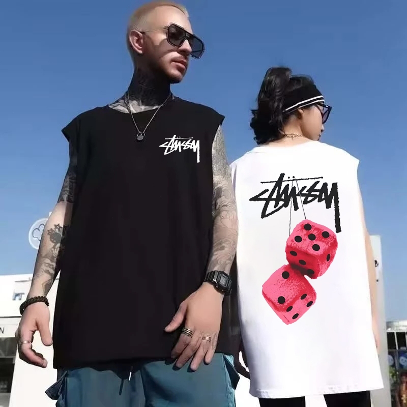 ของใหม่ แฟชั่น เสื้อกล้าม แขนกุด oversize เสื้อผ้าผช เหมาะกับใส่ออกกําลังกาย เสื้อบาส เสื้อยืดคอกลมแขนกุด เสื้อผู้ชาย