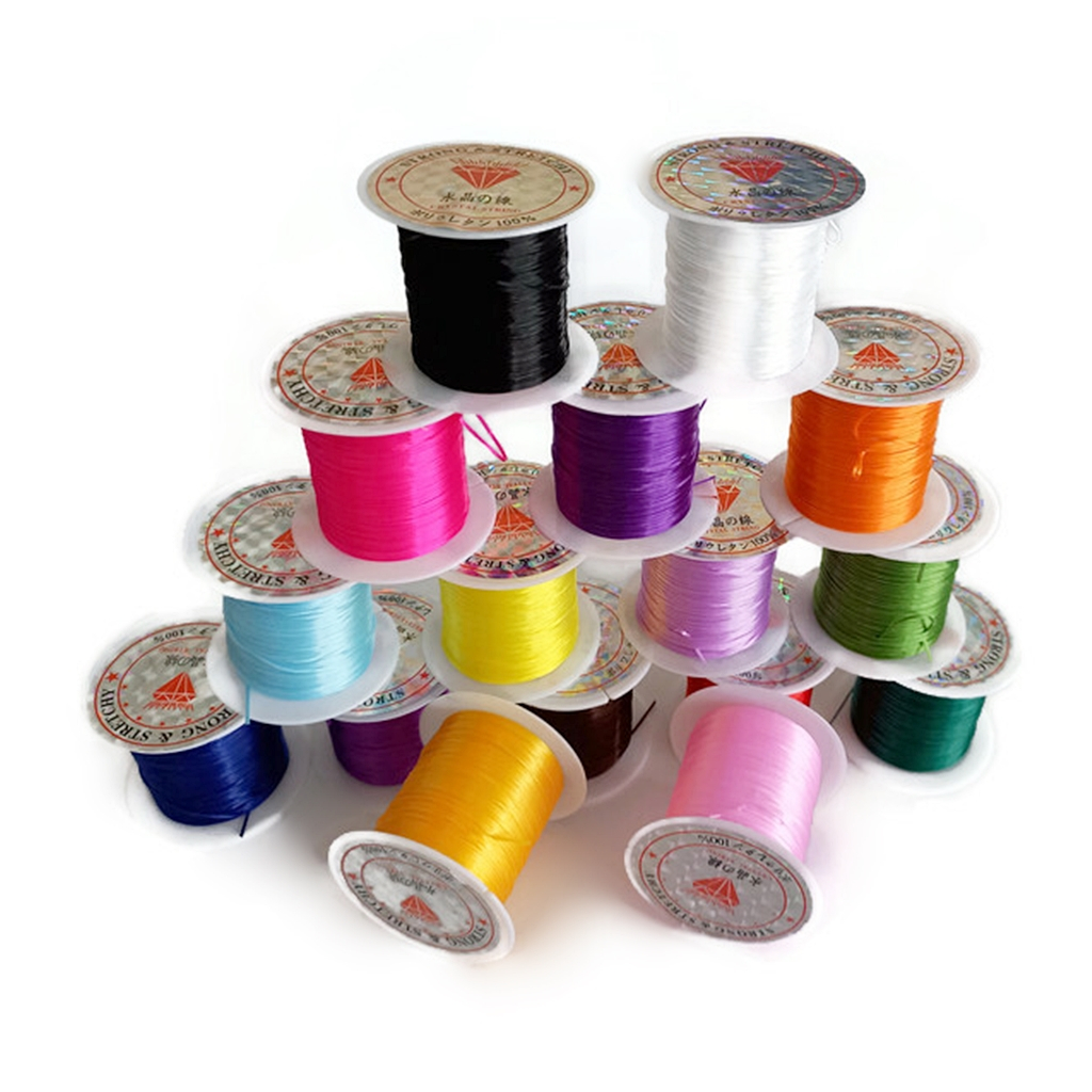 ไหมยืด ม้วนเล็ก พร้อมตัวนำร้อย สำหรับร้อยหิน DIY ยาว 10 เมตร เส้นเล็กหนา 0.5 มิล,ไหมยืดญี่ปุ่น - รูปที่ 3