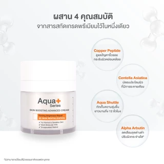 (ส่งฟรี จากแบรนด์) Aqua+ Series Skin Boosting Advanced Cream 30 g. ครีมบำรุงผิวหน้า ล้ำลึก