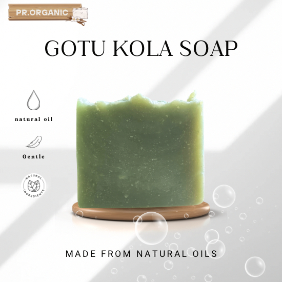 สบู่ใบบัวบก Gotu Kola soap สบู่น้ำมันธรรมชาติ สบู่สมุนไพร สบู่ออร์แกนิค 90+ กรัม