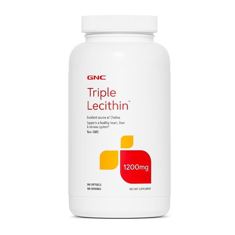 GNC Triple Lecithin 1200mg 360 Soft Capsule ความเข้มข้นสูง เลซิตินถั่วเหลือง ความเข้มข้นสามเท่า