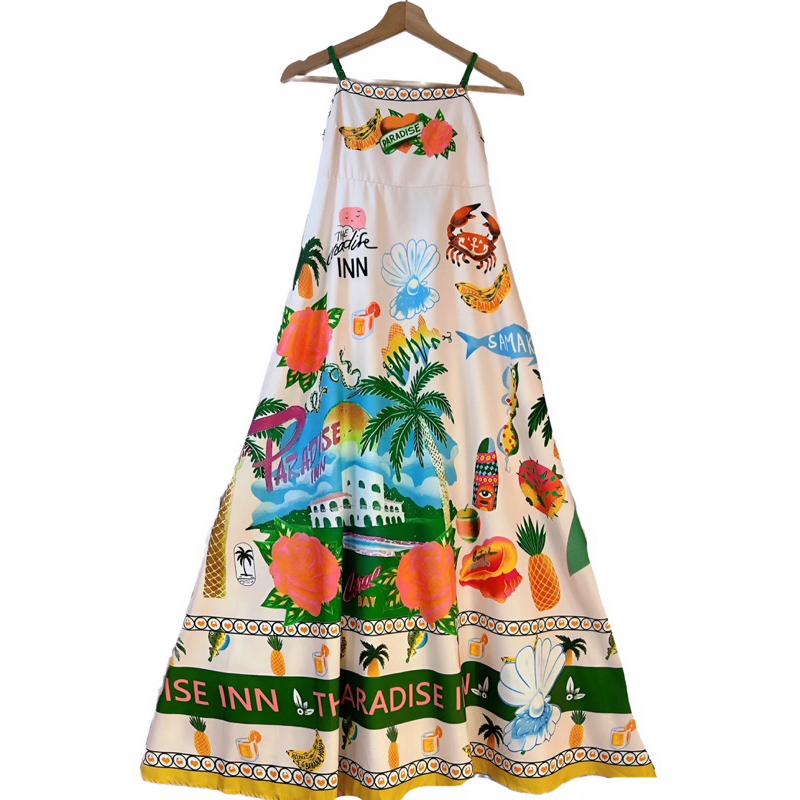 sirin studio เดรสเดอะซันสายเดียวยาวA08