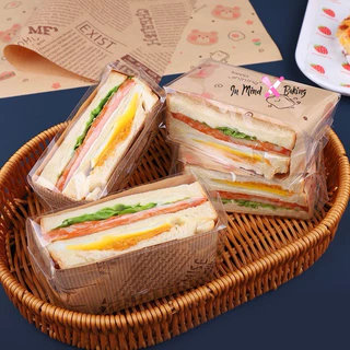 (พร้อมส่ง) กระดาษห่อแซนวิช เบอร์เกอร์ เบเกอรี่ ขนาด28x38CM(50ใบ/แพค) กระดาษห่อขนม กระดาษรองขนม กระดาษห่อเบอร์เกอร์