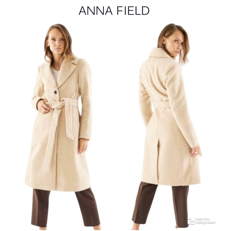 Trench coat โค้ทยาว  OVERCOAT  Trench❄️แบรนด์✨ANNA FIELD✨ (W1314 ) - รูปที่ 2