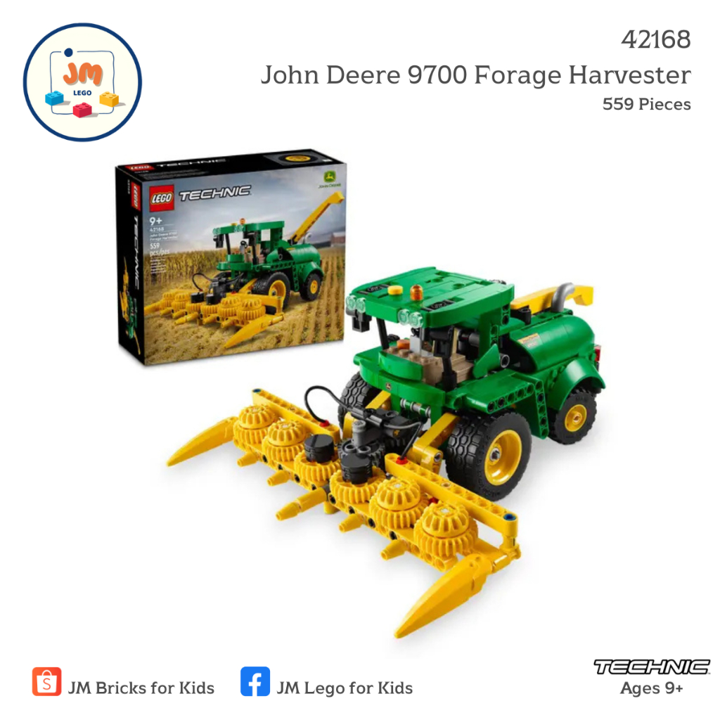 LEGO Technic 42168 John Deere 9700 Forage Harvester (559 Pieces) สำหรับเด็กอายุ 9 ปีขึ้นไป