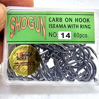 เบ็ดโชกุน SHOGUN กล่องเขียว ทรงอิเซม่า ตัวหนา หน้าบิด ตะขอเบ็ด ดวงเบ็ดตกปลา ดวงเบ็ด ตกปลา