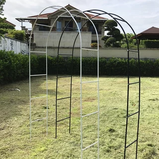 ซุ้มกุหลาบ ซุ้มดอกไม้ 240x140x38cm 2KG โครงไม้เลื้อย ซุ้มแต่งงาน ซุ้มเหล็กโค้ง ซุ้มไม้ระแนง ซุ้มงานแต่ง ซุ้มไม้เลื้อย