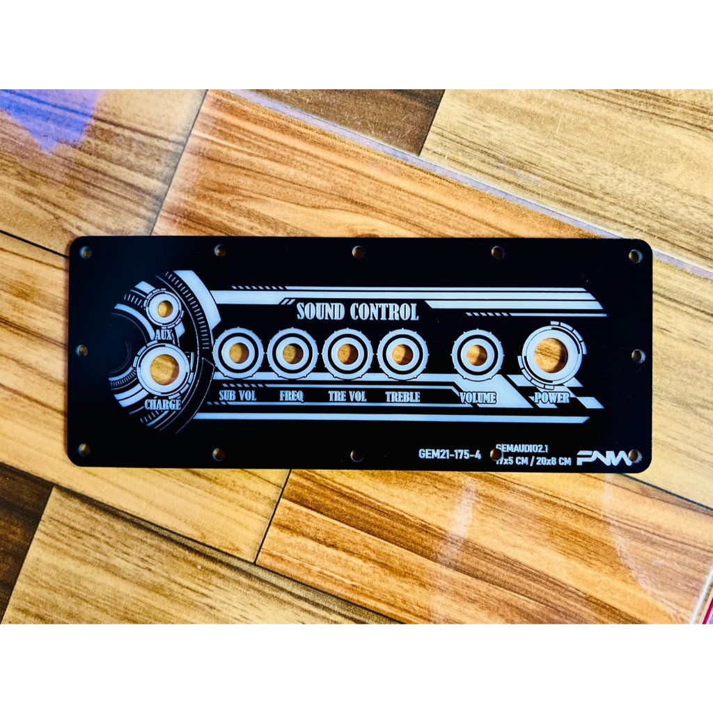 เพลทไฟ GEMAUDIO2.1 ไม่ย้าย ช่องเพลท 17x5 CM GEM21-175-4