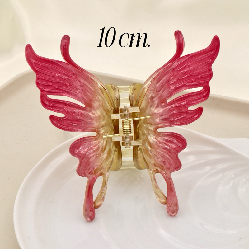 WFH • กิ๊บหนีบผมลายผีเสื้อ เนื้อใส เนื้อแมตใส มี 6 สี - รูปที่ 2