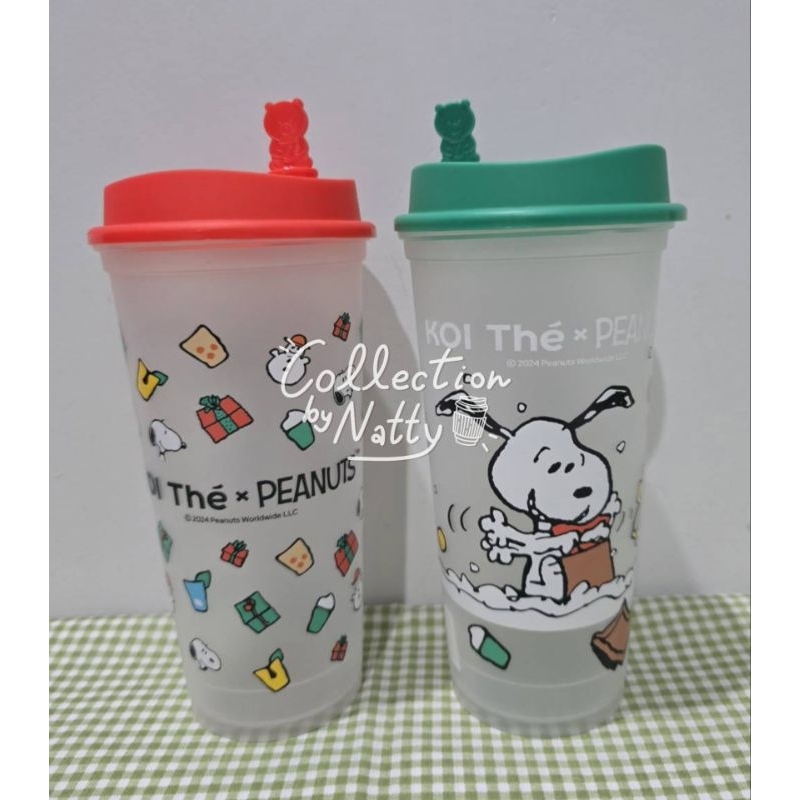แก้ว Koi The Peanuts 2 ใบ Reusable