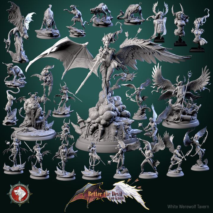Better the Devil you know - โมเดลสำหรับ DnD miniature,[Made to order ส่งพัสดุภายใน 1-3 วัน]