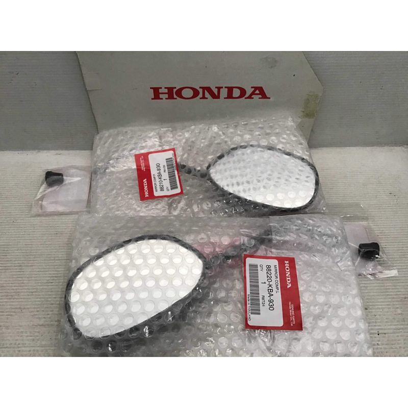 ชุดกระจกมองข้าง 1คู่ Dash New,LS125,Tena110,Sonic125 (แท้ศูนย์ฮอนด้า) 88110/88120-KBA-930