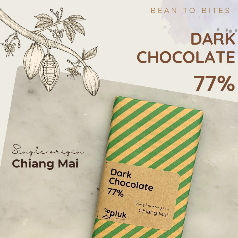 คราฟต์ ดาร์คช็อคโกแลตออร์แกนิค 77% เชียงใหม่ Craft Organic Dark Chocolate 77% Single origin Chiang M