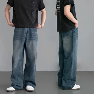 กางเกงยีนส์ขายาวชาย แต่งเฟด กางเกงยีนส์ชาย สไตล์วินเทจ ชาย Clothing Man ผู้ชาย ฟ้าเฟด ดำเฟด น้ำเงินเฟด