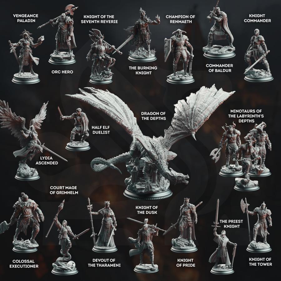 A Grim Siege - โมเดลสำหรับ DnD miniature,[Made to order ส่งพัสดุภายใน 1-3 วัน]