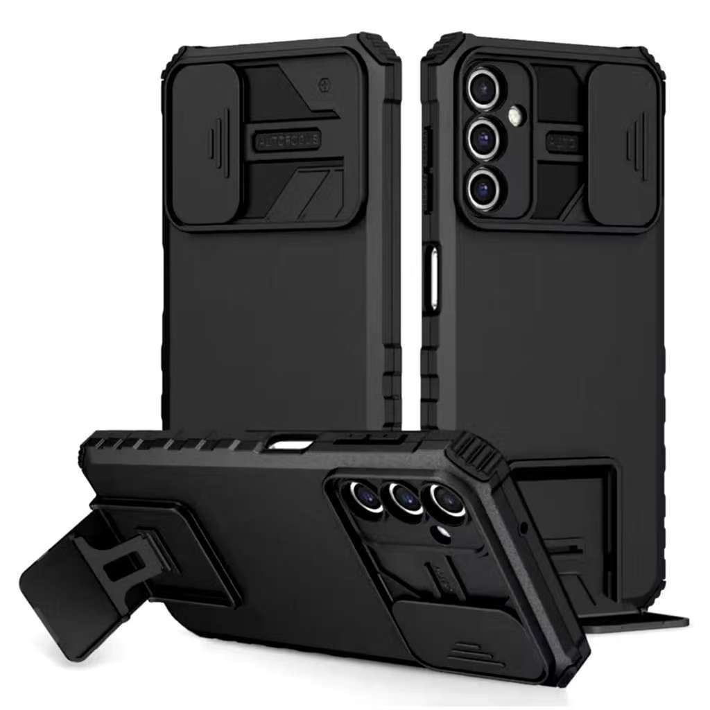 เคสหุ่นยนต์ใหม่ สไลด์กล้อง สำหรับรุ่น Samsung A15 A35 A55 A05 A24 A25 A05S A14 A35 A54 เคสกันกระแทก มีขาตั้ง