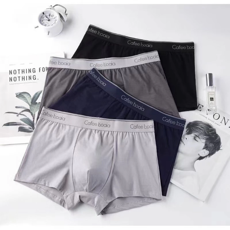 กางเกงในชาย 🔥Cafee boaia🔥ทรงboxer ผ้าcotton เกรดพรีเมี่ยม ผ้าบางเบา นุ่มพิเศษ