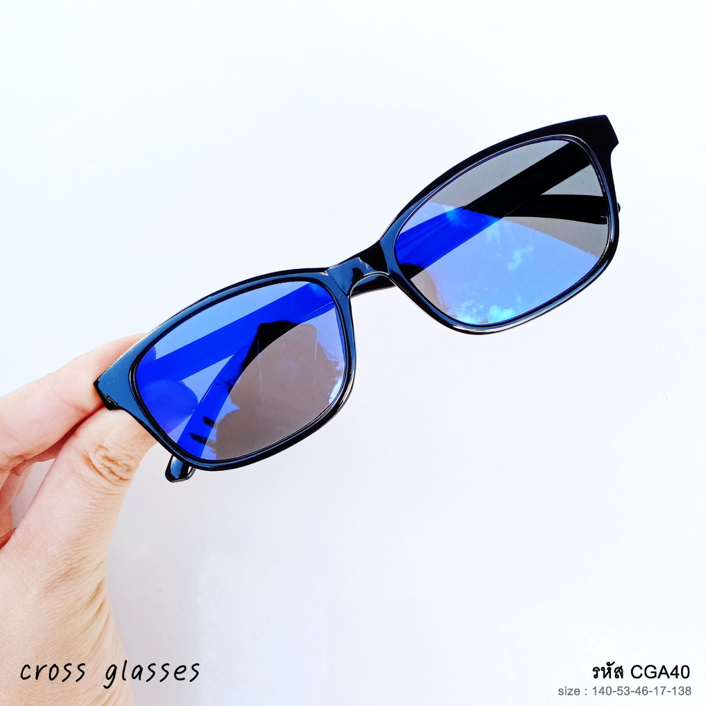 แว่นกรองแสงออกแดดเปลี่ยนสี เลนส์บลูฯออโต้ รหัส รหัส CGA40 ทรงเหลี่ยม ค่าสายตาปกติ - รูปที่ 4