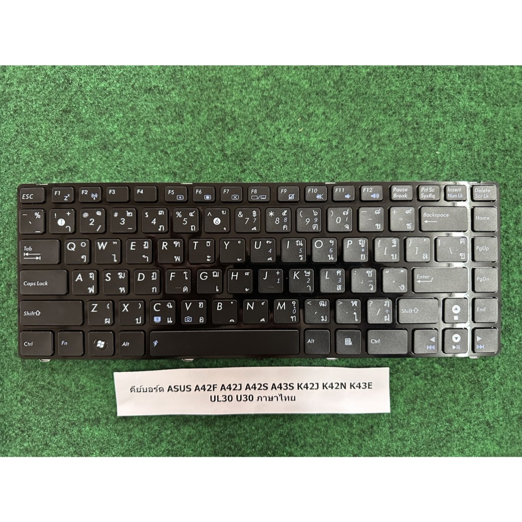 Keyboard Notebook ASUS A42F A42J A42S A43S K42J K42N K43E UL30 U30 ไทย อังกฤษ  1  แผง