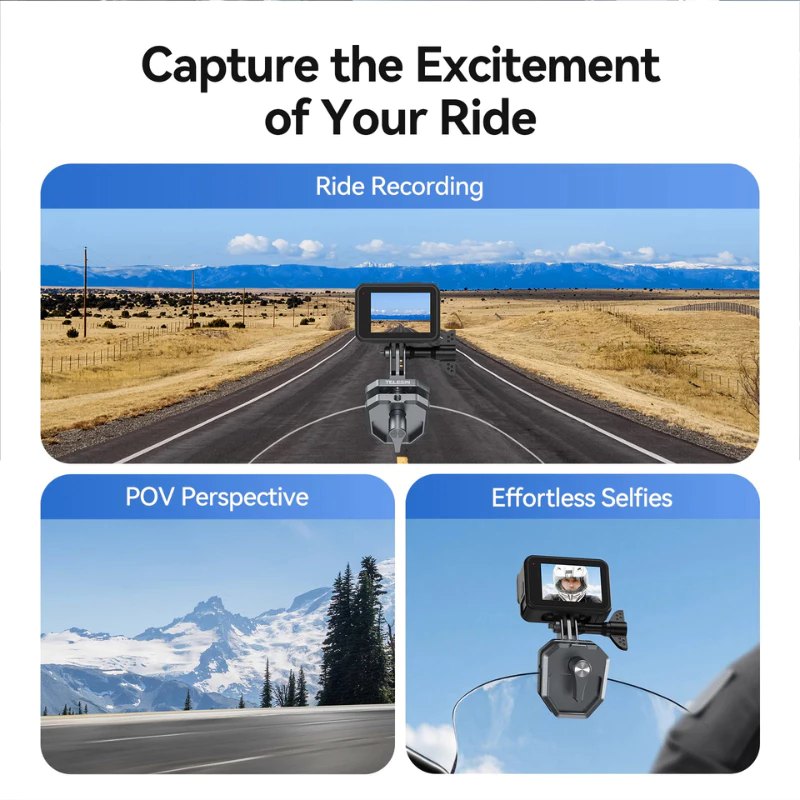 Telesin ที่ยึดกระจกหน้ารถ Windshield Clamping Brackets for Gopro , Insta360 , DJI thumbnail 4