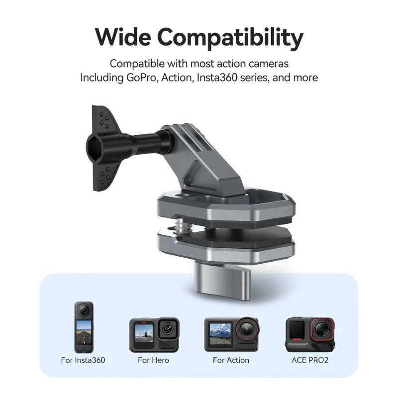 Telesin ที่ยึดกระจกหน้ารถ Windshield Clamping Brackets for Gopro , Insta360 , DJI thumbnail 6