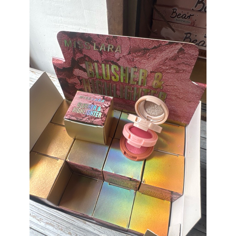 blusher & highlighter miss Lara