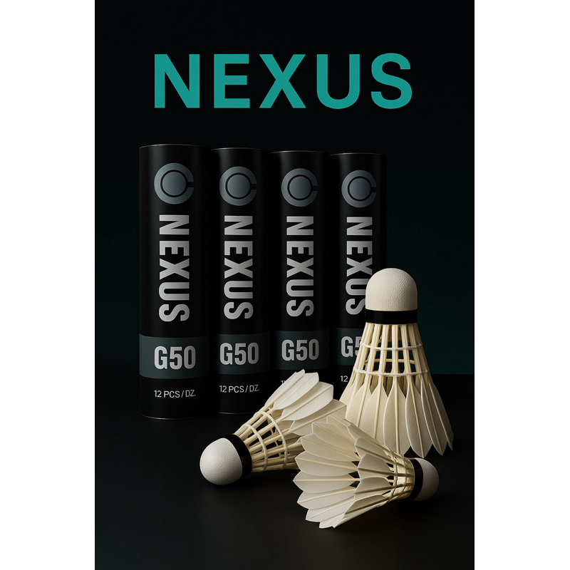 NEXUS Shuttlecock Model G50 (โปร 4หลอด)ลูกแบดมินตันขนห่านแท้🦢🦢 🔥พร้อมส่ง 🔥