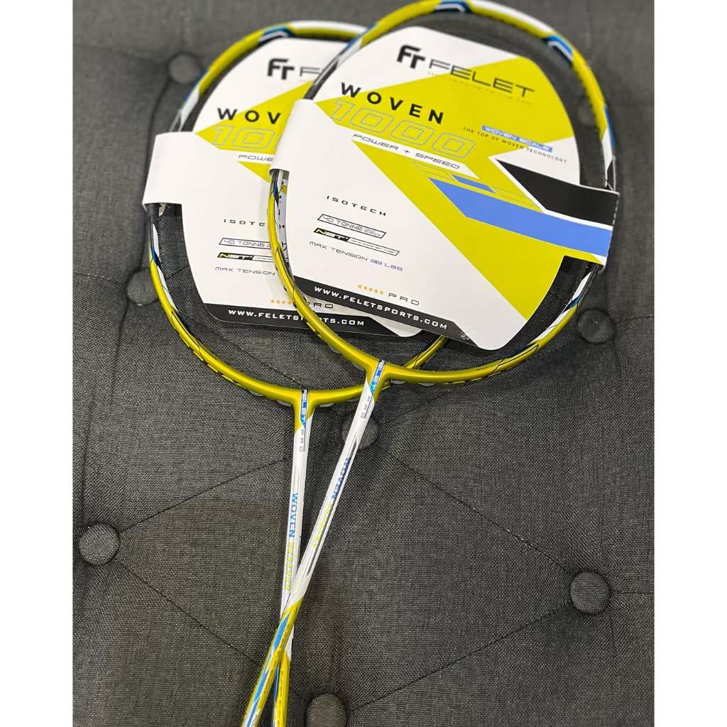 FELET WOVEN 1000 (3U / 4U) สามารถขึ้นเอ็นได้ถึง 38LBS ไม้แบดมินตัน (สินค้าลิขสิทธิ์แท้ 100%)