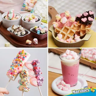 [ขายดี รวมสีและรูปทรง] Marshies มาร์ชี่ส์ มาชเมลโล่ ขนาด 150 กรัม แพ็ค 1 ชิ้น