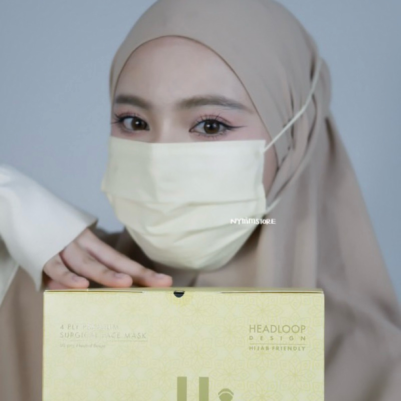 Callie แมสกันฝุ่น Pm2.5 แมสฮีญาบคาดหัว งานพรีเมี่ยม แมสทางการแพทย์ Surgical Face mask (โค้ดส่วนลด5% กรอก FHSQ)