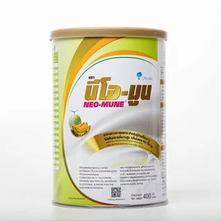 NEO-MUNE Melon Flavor 400 g. นีโอ-มูน กลิ่นเมล่อน 400 g.อาหารชนิดผงสำหรับผู้ต้องการโปรตีนและพลังงานสูง จำนวน 3 กระป๋อง