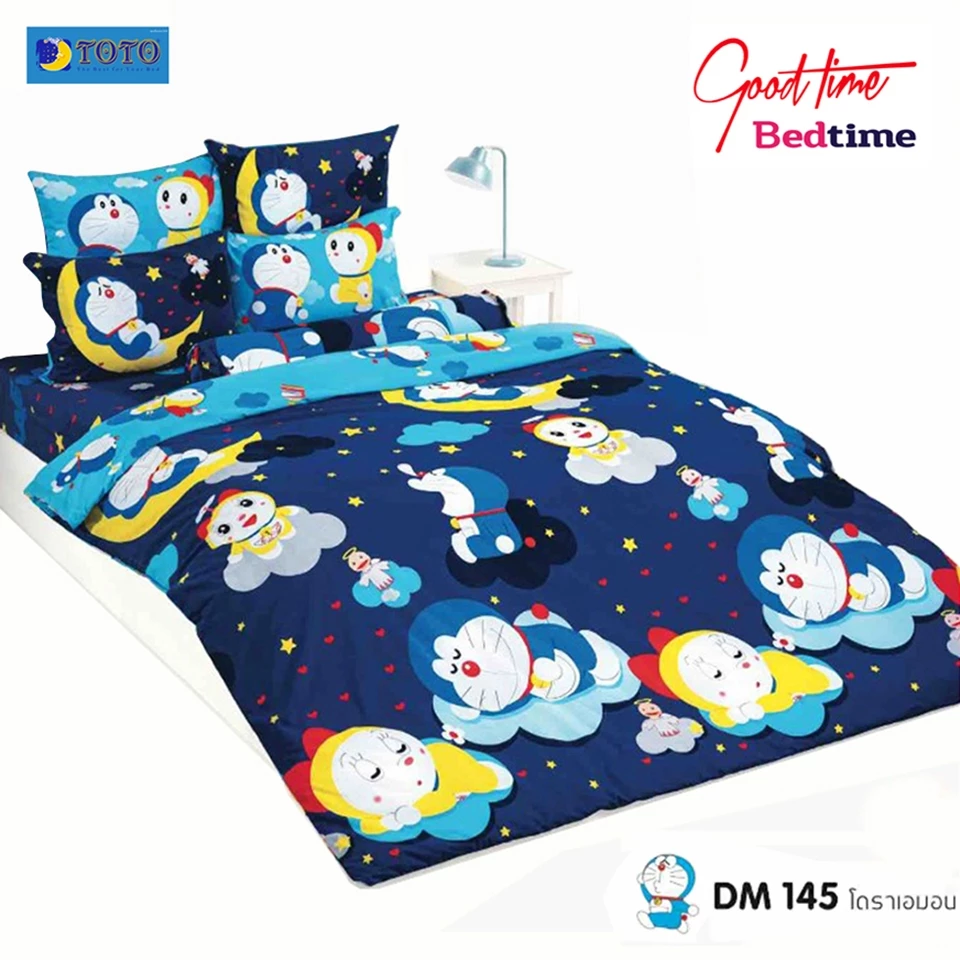 TOTO ชุดผ้าปูที่นอน ลายการ์ตูน โดราเอมอน DM145
