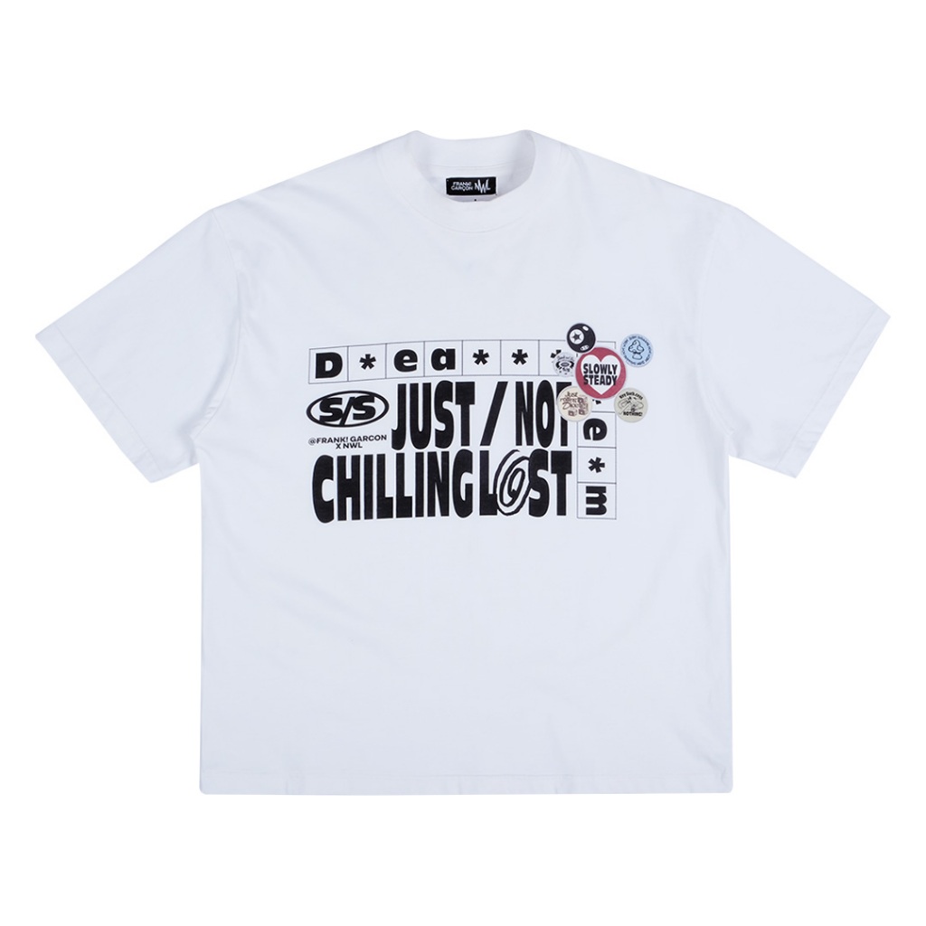 FRANK. X NWL Chilling Boxy Tee White (เสื้อยืด)
